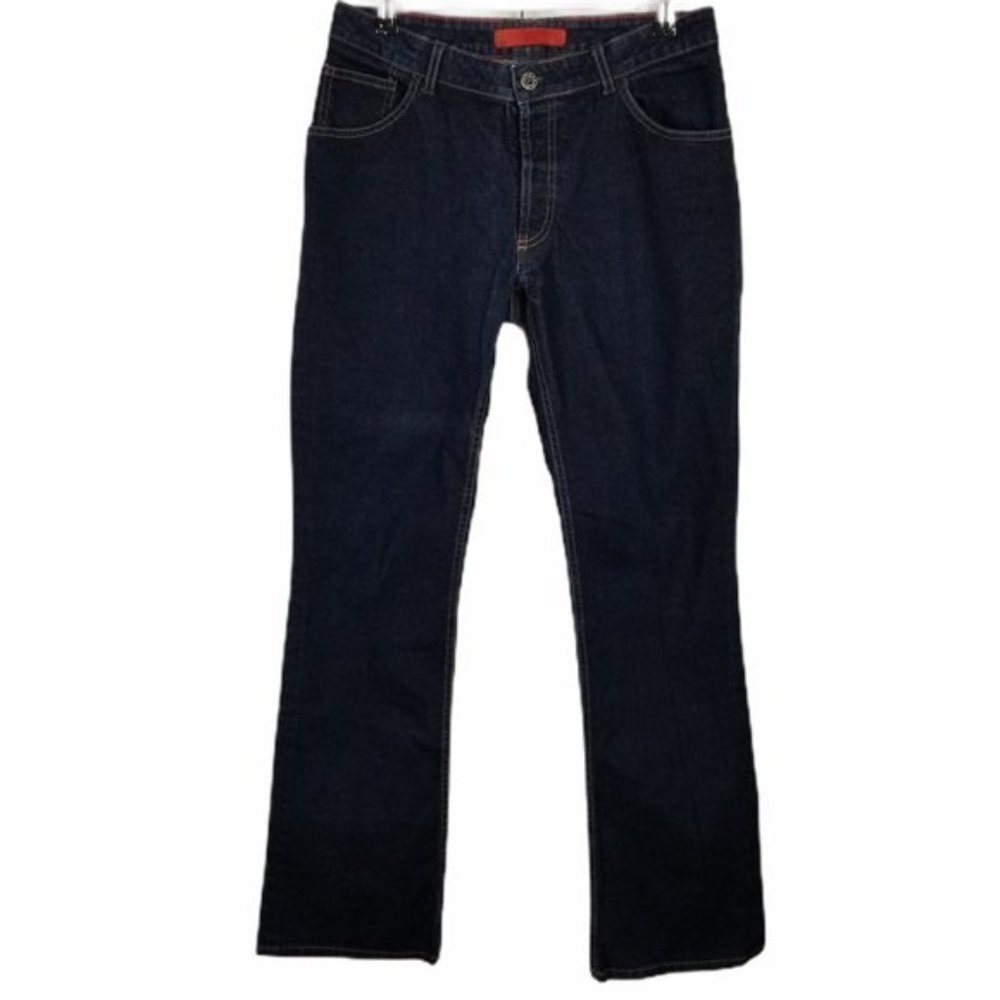 DDC Lab Made in Italy Button Fly Tall Bootcut‎ Denim Jeans Women's 6 Mid Rise